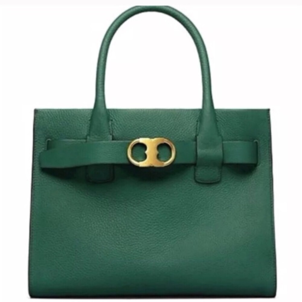NWT Tory Butch Gemini link tote green authentic